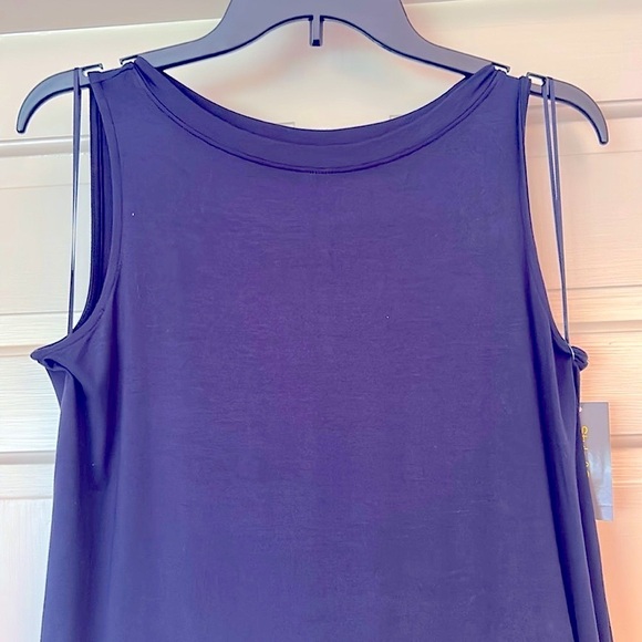 Navy Blue Sleeveless Tunic Top Layering Top Industrial Blue NEW WITH TAGS Small - Picture 2 of 11
